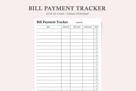 Download Monthly Bill Tracker,bill Tracker - Month Collection