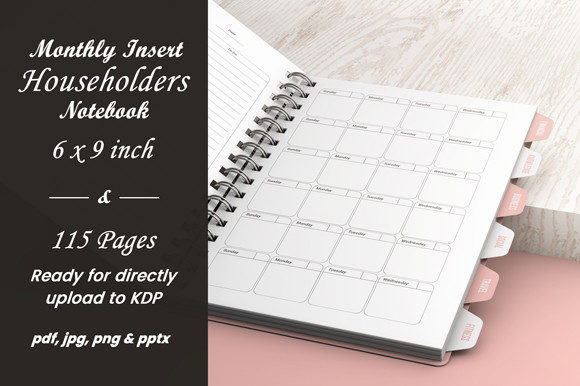 Download Kdp Monthly Insert Householders Notebook - Month Collection