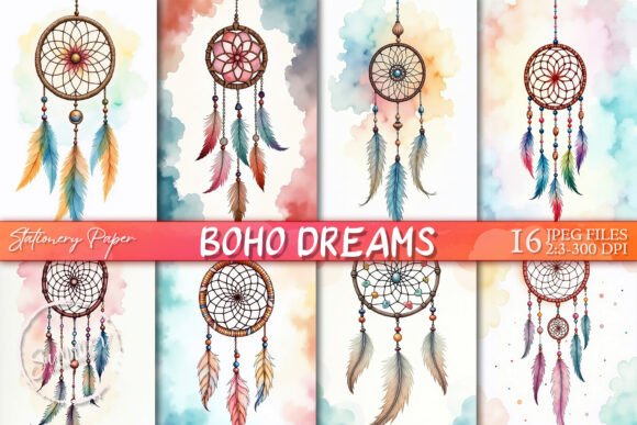 Download Boho Dreamcatcher Scrapbook Paper - Scrapbook Collection