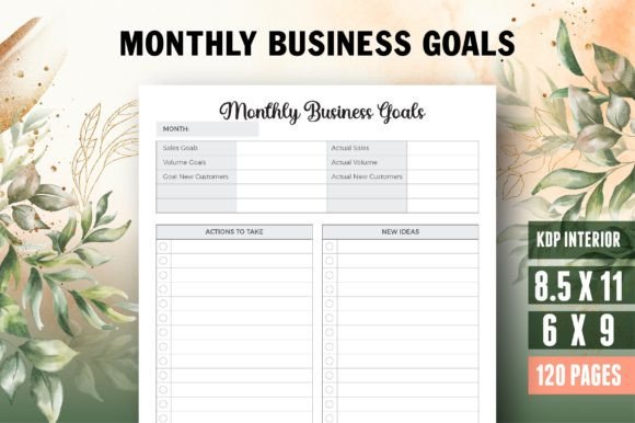 Download Monthly Business Goals Tracker for Kdp - Month Collection