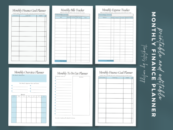 Download Monthly Finance Planner Template Bundle - Monthly finance planner Collection