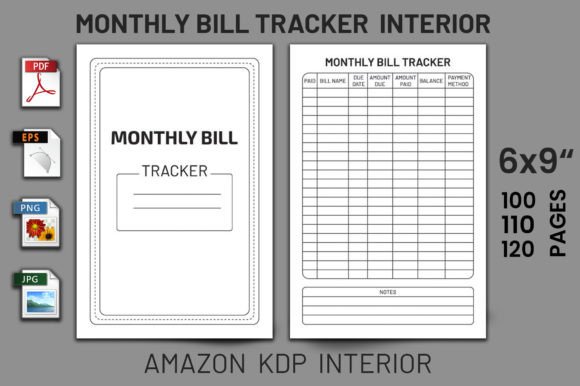 Download Monthly Bill Tracker - KDP Interior - Month Collection