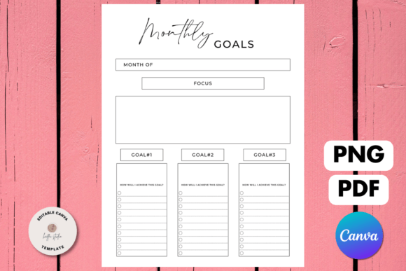 Download Monthly Goal Planner Printable - Month Collection