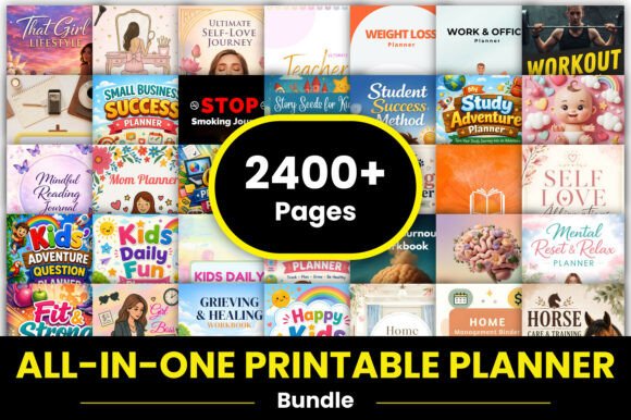 Download All-in-One Printable Planner Bundle - Printable planner Collection