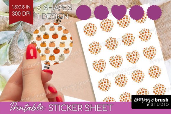 Download Coquette Pumpkin Printable Sticker Sheet - Premium Bundle