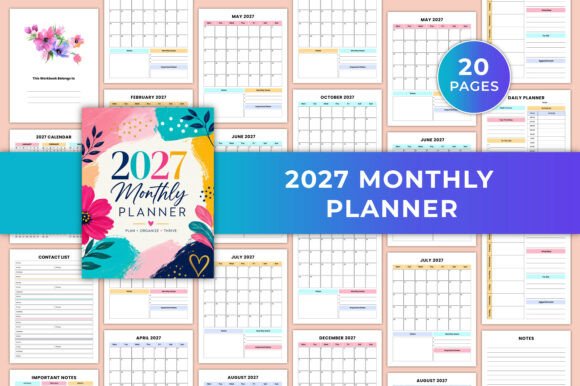 Download 2027 Monthly Planner KDP - Month Collection