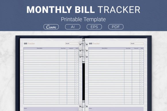 Download Monthly Bill Tracker Printable Template - Month Collection