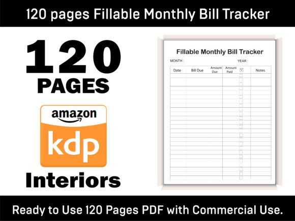 Download Fillable Monthly Bill Tracker Kdp Int-08 - Month Collection