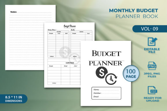 Download Monthly Budget Planner Book - Month Collection