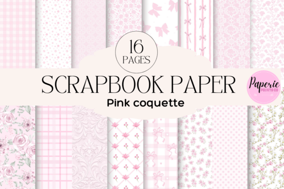 Download Pink Coquette Scrapbook Patterns - Scrapbook Collection