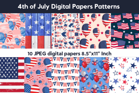 Download 4th of July Scrapbook Printable Paper - Scrapbook Collection