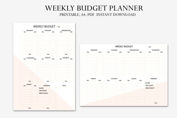 Download Weekly Budget Planner, Printable Planner - Printable planner Collection