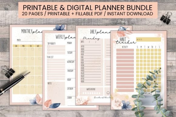 Download Printable Planner Bundle - Printable planner Collection