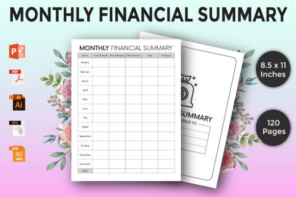 Download Monthly Finance Planner - Kdp Interior - Monthly finance planner Collection